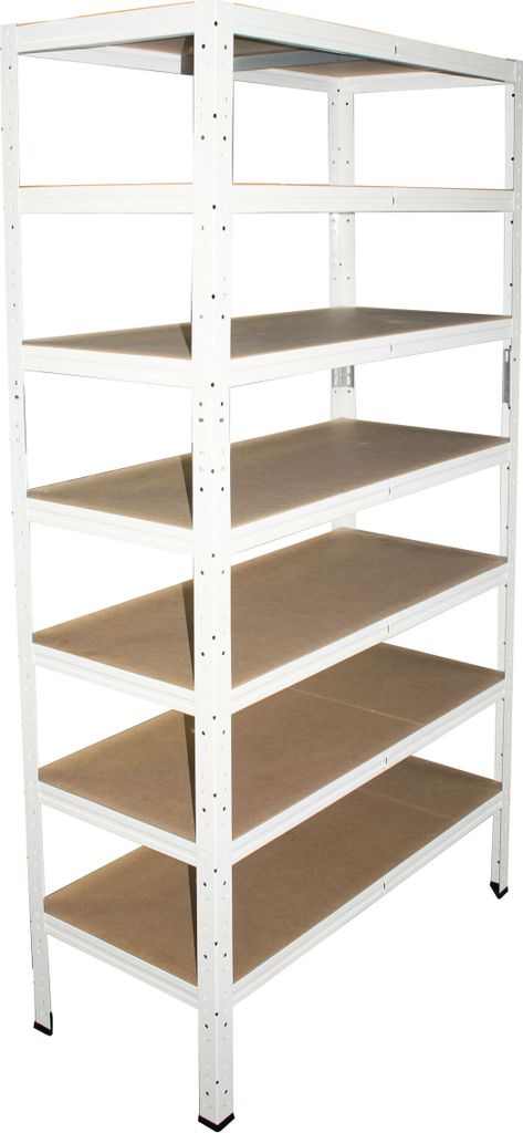 shelfplaza HOME 230x50x50 cm Schwerlastregal in weiß mit 7 Böden und 125 kg Traglast pro Boden