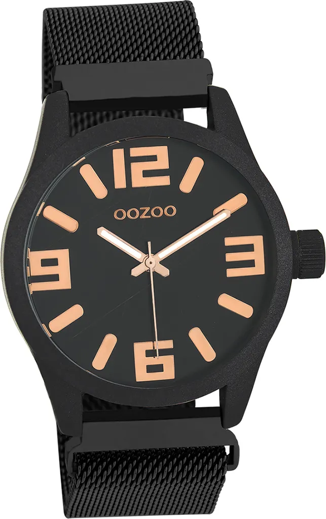 Oozoo orologio da donna in metallo orologio analogico al quarzo bracciale nero Timepieces D2UOC10734