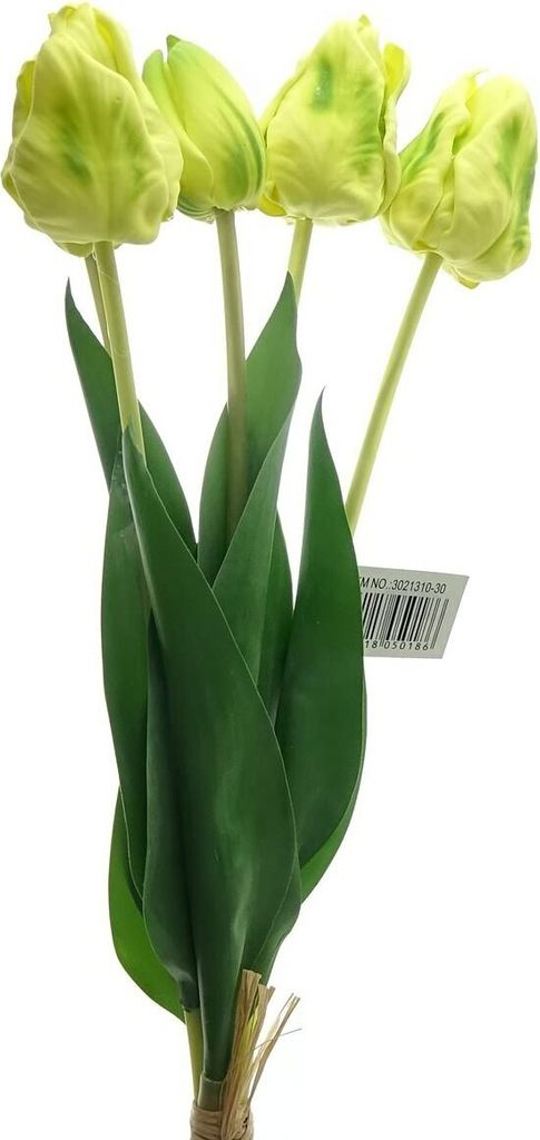 GASPER Papagei-Tulpen Gelb 48 cm 5er Bund - Kunstblumen