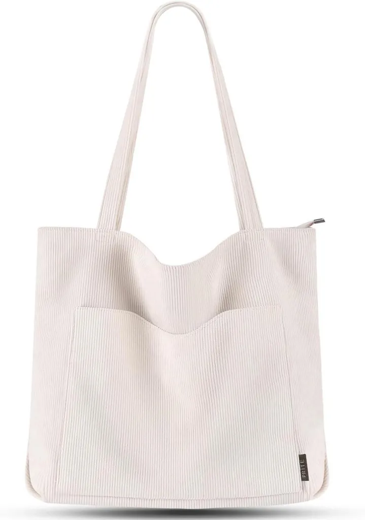 Sac à main Femme Tote Bag Cordon Beige - Grand Sac Fourre-tout Chic