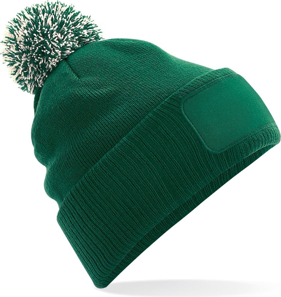 Beechfield - "Snowstar" Mütze für Herren/Damen Uni RW8795 (Einheitsgröße) (Flaschengrün/Naturweiß)