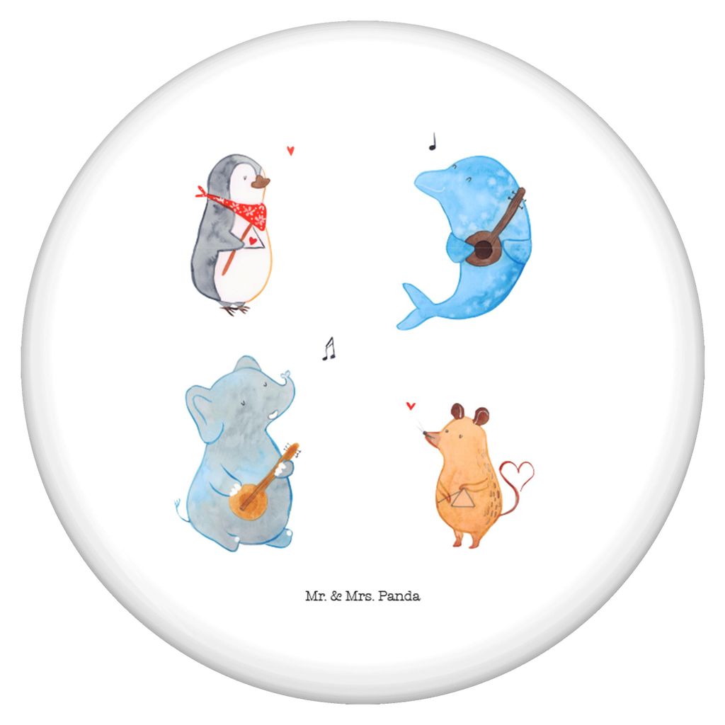 Mr. & Mrs. Panda Badge Big Band - Weiß - Geschenk, Button, Pin, Ansteckschmuck, Musik, Anstecker, Pinguin, Plakette, Delfin, Ansteckplakette, Lust...