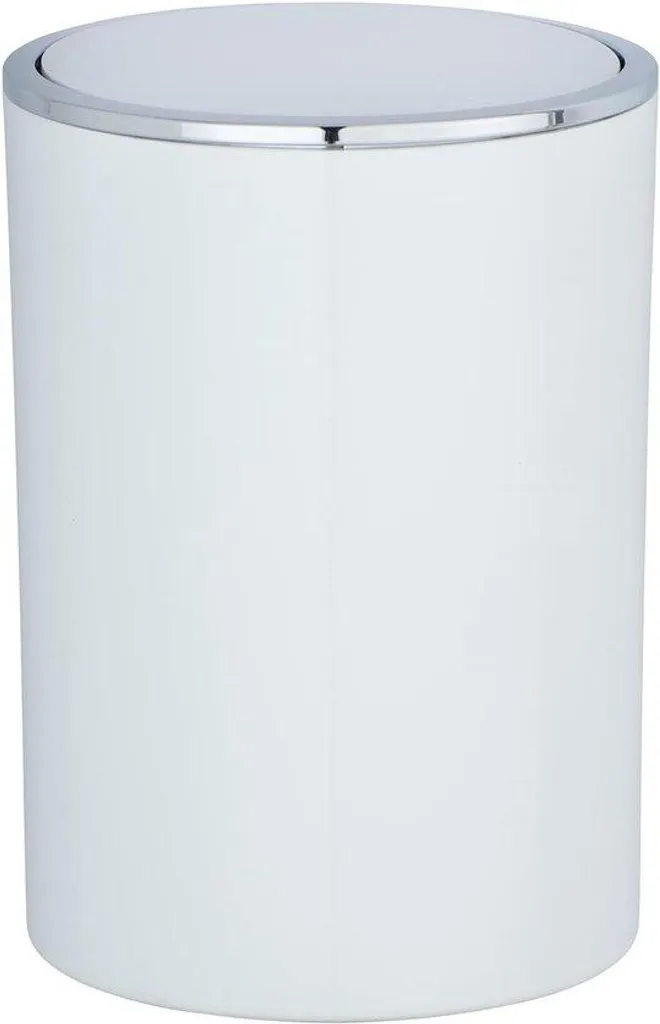 Poubelle 5L blanche design avec couvercle robuste et charnière fluide