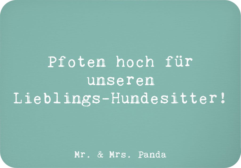 Mr. & Mrs. Panda magnet Spruch Lieblings-Hundesitter - Meeresbrise - Geschenk, zettelhalter, Aufmerksamkeit, Danke sagen, Hundesitter, Hunde Betreu...