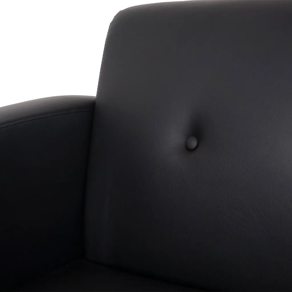 Fauteuil Modulable Noir HWC-C19 : Solution Gain de Place en Similicuir