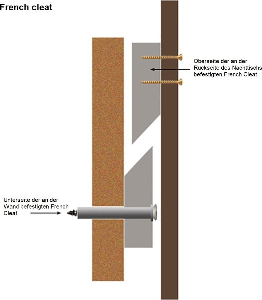 Woodek Nachttisch HUGO, elegantes Wandregal im Produktbild 15