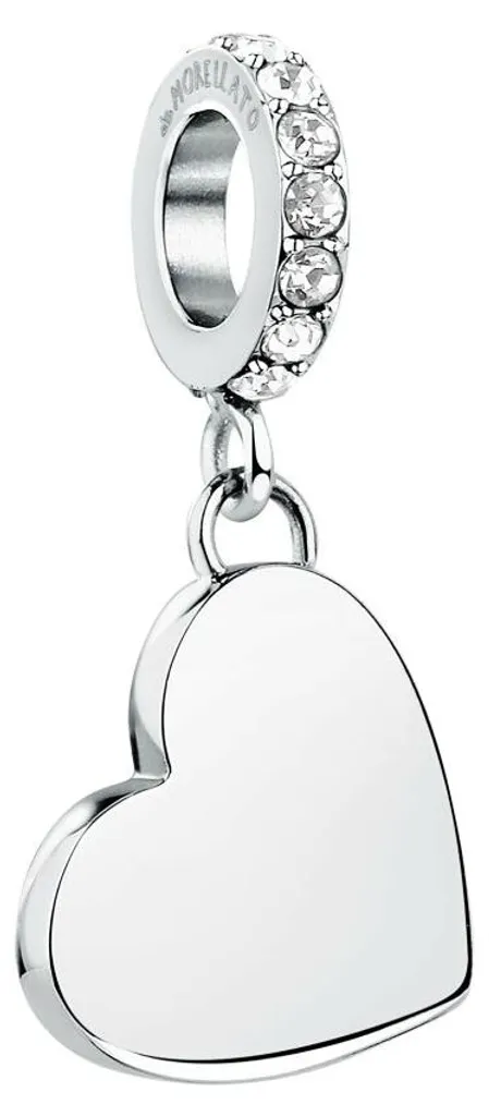 Cœur en acier avec cristaux SCZ1406 - Pendentif élégant pour femme