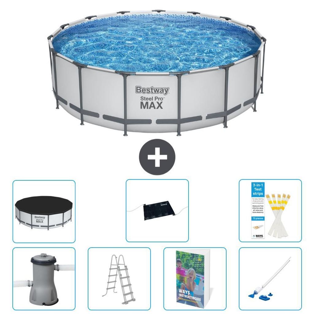 Bestway Steel Pro MAX Rund - 488x122 cm - 8-teilig S600