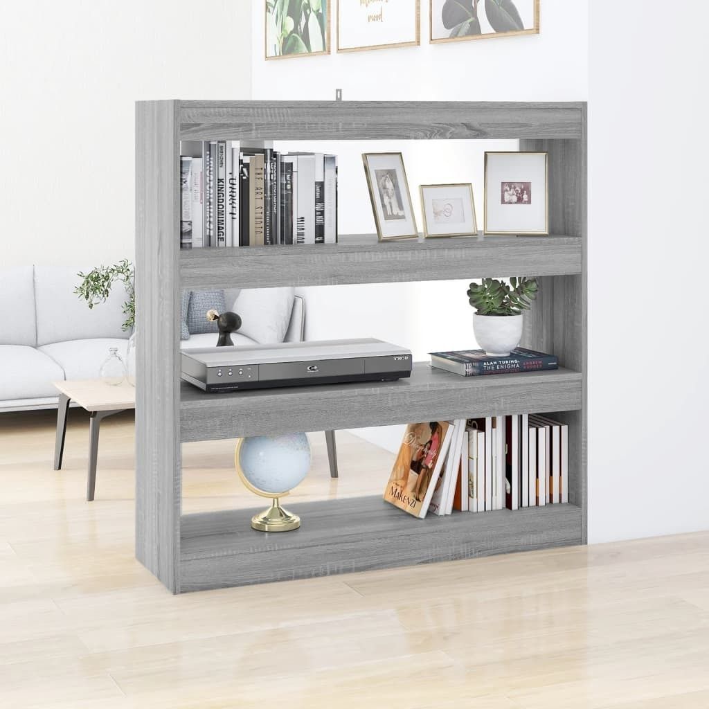 Maison Exclusive - Bücherregal/Raumteiler Grau Sonoma 100x30x103 cm