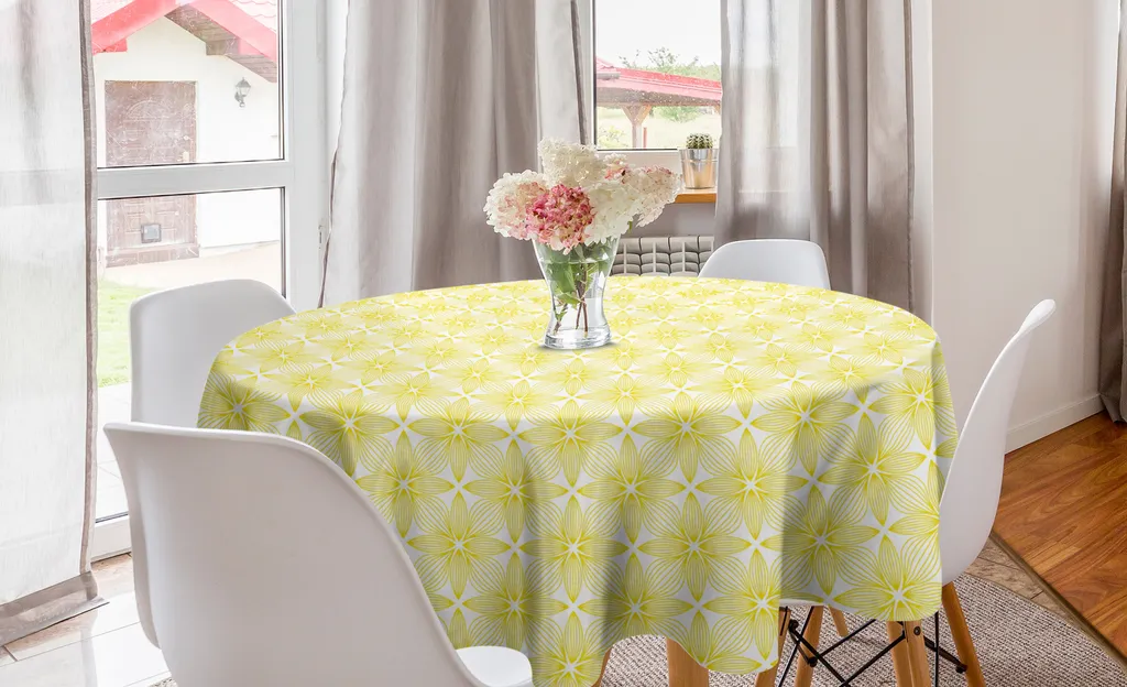 Decorazione Cucina: Tovaglia Rotonda 150cm Gialla ABAKUHAUS