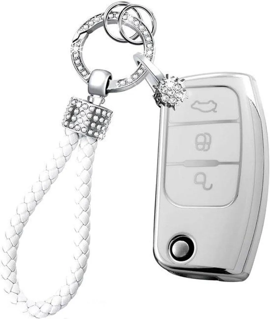 Coque de Clé de Voiture 3 Boutons Noire - Boîtier Télécommande Pliable
