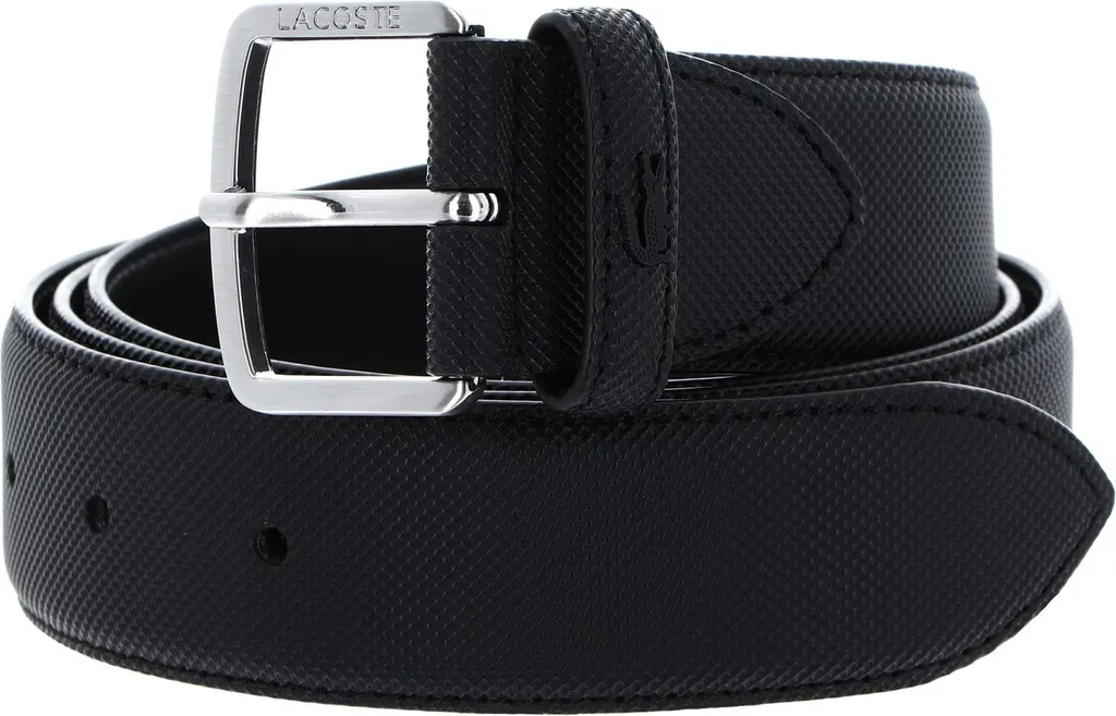 LACOSTE cintura Men's Classic 35 Petit Pique Belt W95 Noir nero