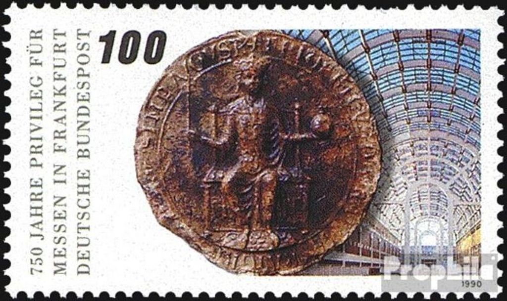 Briefmarken BRD (BR.Deutschland) 1990 Mi 1452 (kompl.Ausgabe) postfrisch 750 Jahre Privileg für Messen in Frankfurt