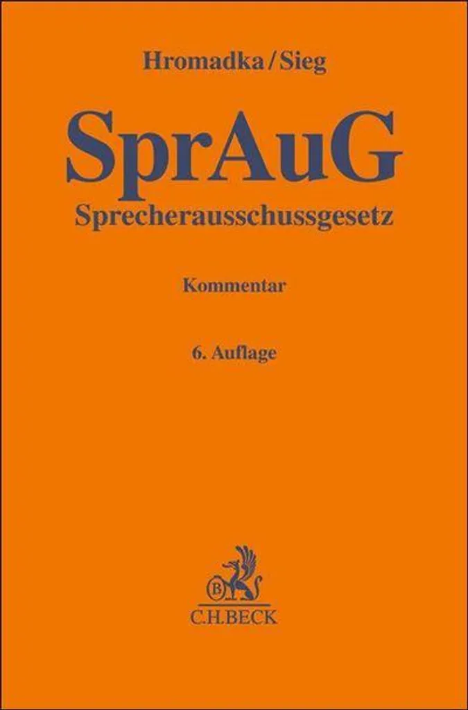 Sprecherausschussgesetz SprAuG : Texte intégral et analyse détaillée