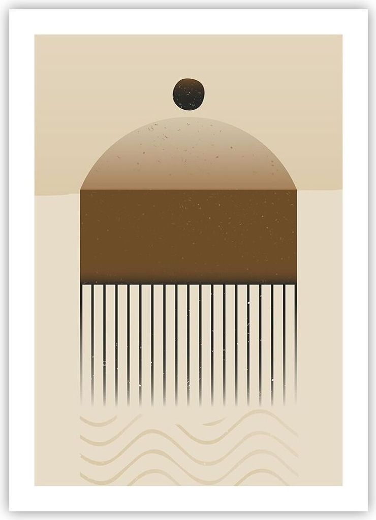 Poster - Poster ohne Rahmen - Abstraktion Geometrisch Boho - 50x70 cm - Wand Bild - Wanddeko - Wandbilder - Kunstposter - Wandposter - Bilder - Kun...