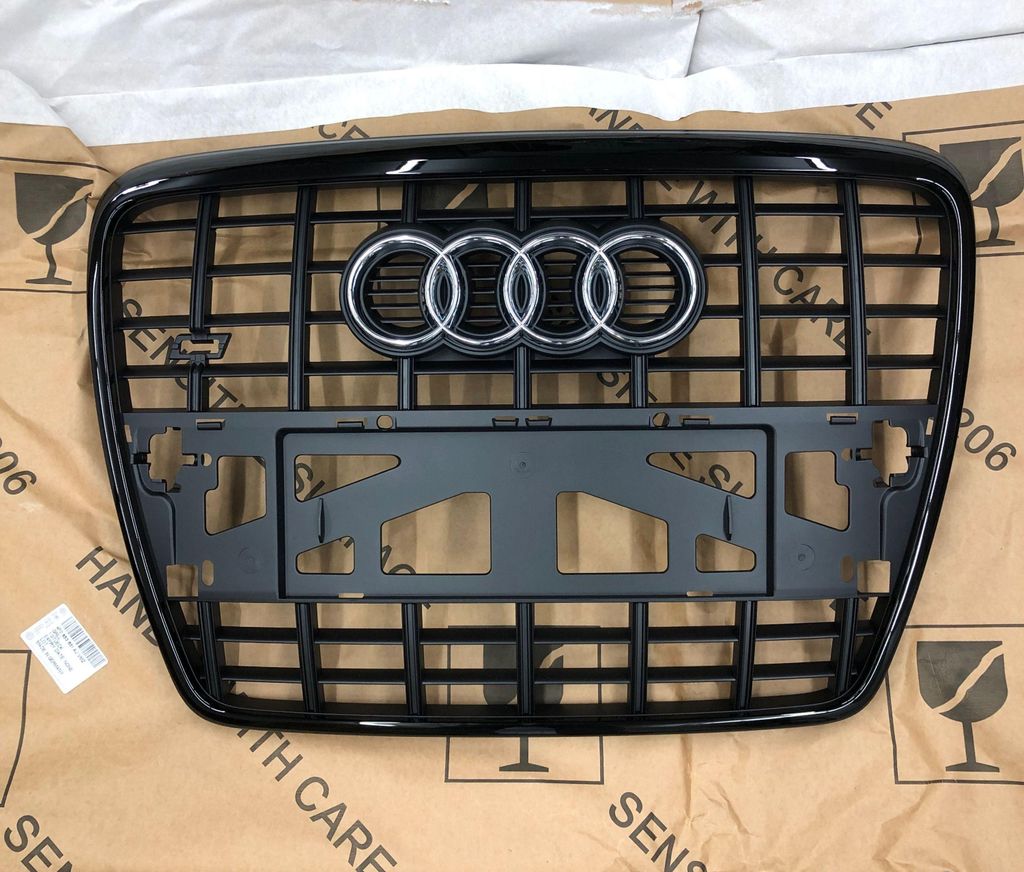 Original Audi S6 4F Kühlergrill in Schwarz 4F0853651AJ VMZ für Audi A6 S6 4F C6