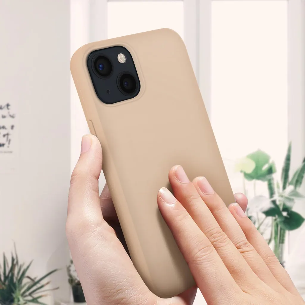 Cover iPhone 13 Mini Rosa Silicone Soft-Touch - Protezione Cool e Sottile - 4