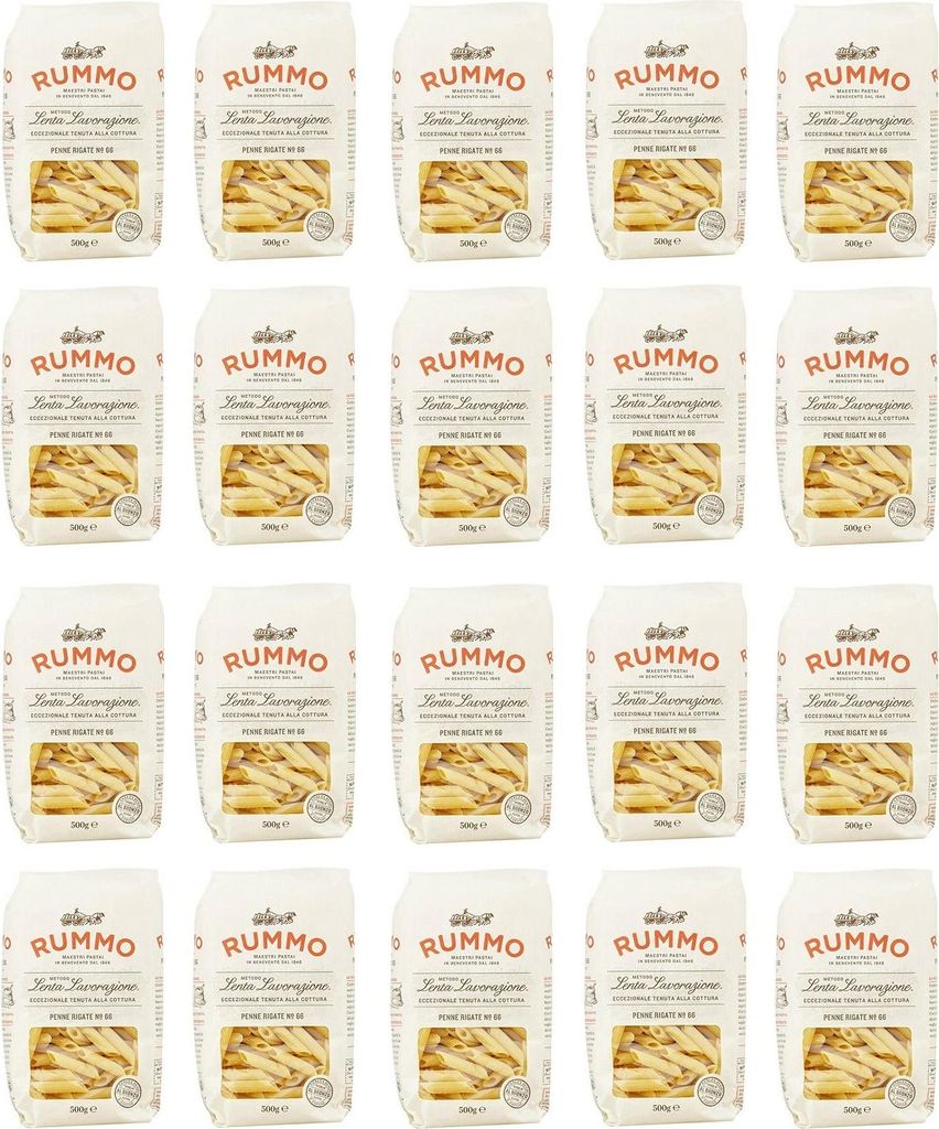 20x Rummo Penne Rigate N°66 Pasta Lenta Lavorazione Produktbild 