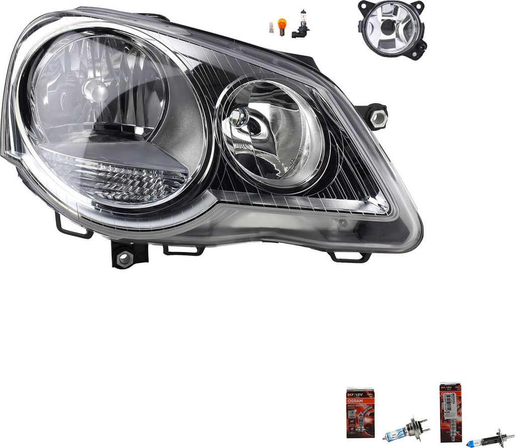 Johns, Scheinwerfer + Osram Night Breaker Laser passend für VW Polo 02 9N 04/05-01/12 R 6Q1941008AJ 6Q1941008AN 6Q1941008AT 6Q1941008AR 6Q1941008A...