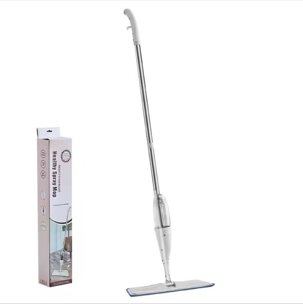 Sprühmopp, Spraymopp, Wischmopp mit Sprühfunktion Trocken-und Nasswischer Bodenwischer mit 300ml Wassertank, Bodenreiniger Mikrofaser und 3 Wisch...