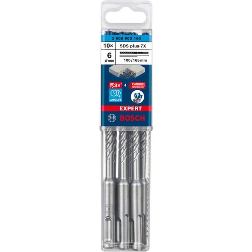 Hammerbohrer Expert SDS-7X D.6mm Arbeits-L.100mm L.165mm Produktbild 2