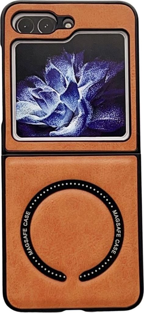 König Design Hülle kompatibel mit Samsung Galaxy Z Flip5 5G Kunststoff Soft Handyhülle - Handy Case Orange