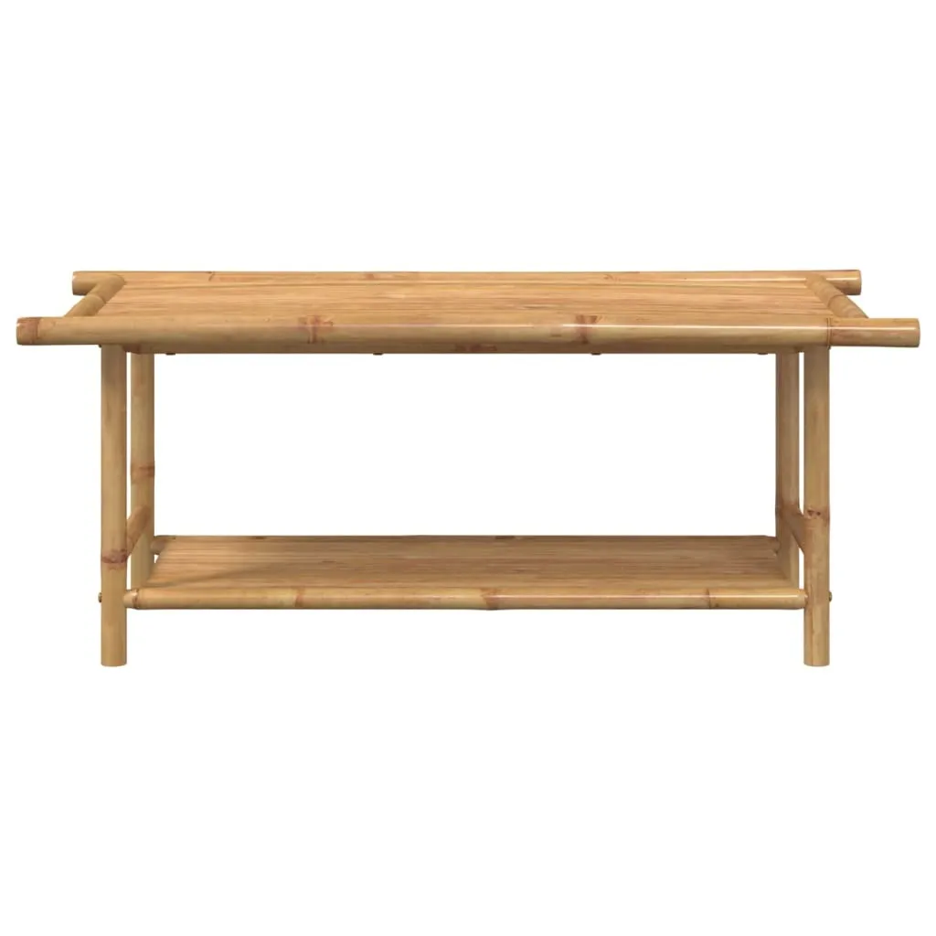 Table basse bambou 110x55 cm avec finition artisanale résistante