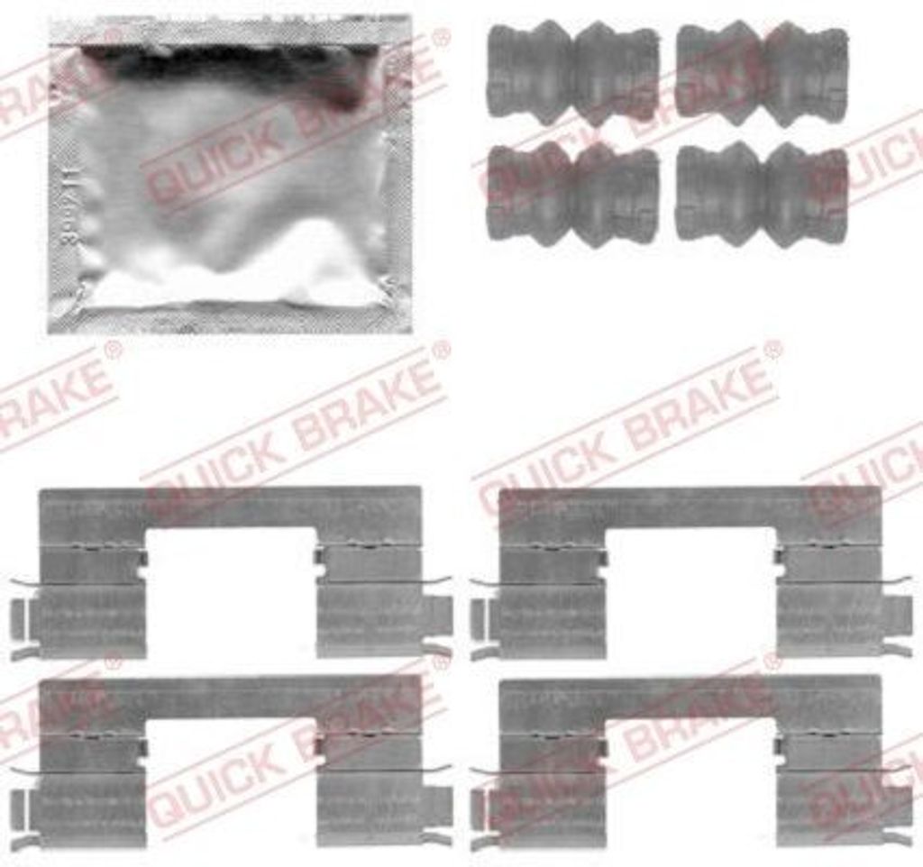 QUICK BRAKE 109-1798 Zubehörsatz Scheibenbremsbelag Vorne für RENAULT KANGOO Express (FW0/1) KANGOO / GRAND KANGOO (KW0/1) KANGOO BE BOP (KW0/1)