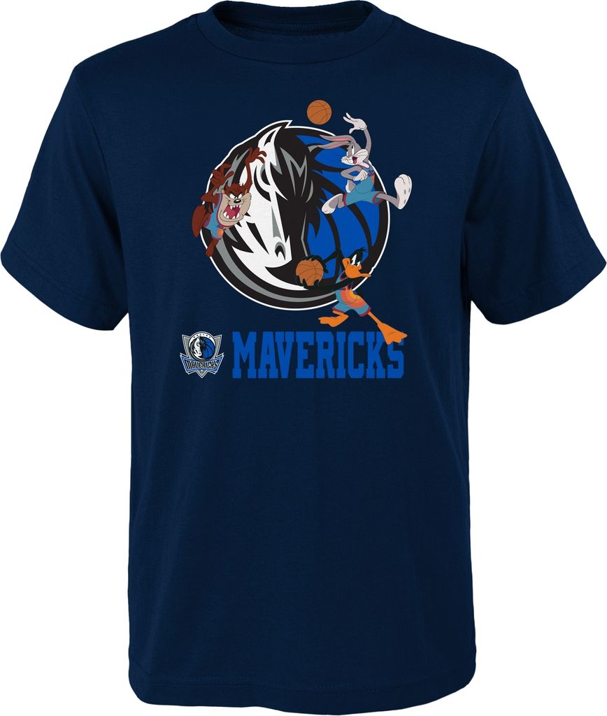 Space Jam Kinder T-Shirt Dallas Mavericks Warmin Up A New Legacy Youth NBA Bugs Taz Daffy (XL)