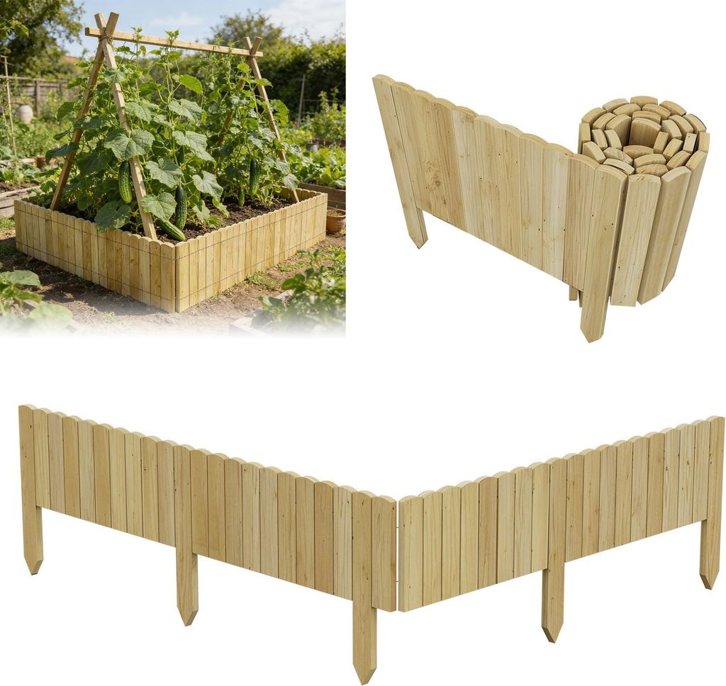 Clôture en bois FIVMEN Rollborder 200 cm de long, 30 cm de Image du produit 