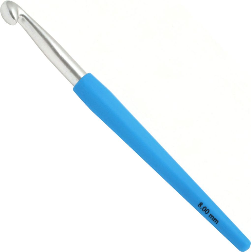 Lana Grossa - Wollhäkelnadel Design Color Softgriff 14cm 8,0mm
