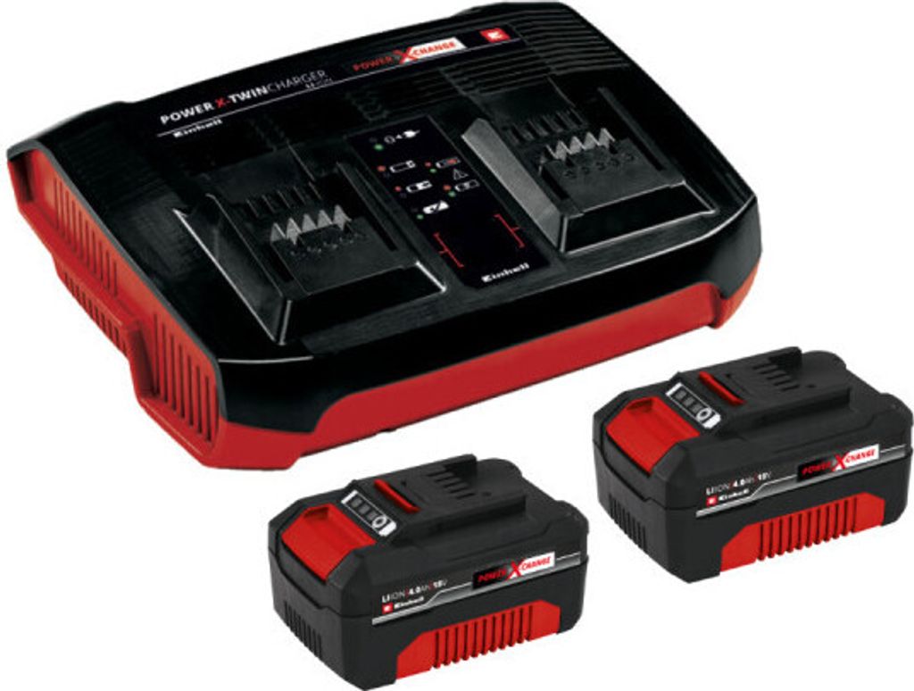 Einhell Starter Kit 2x 4.0 Ah batteries et Twincharger Image du produit 