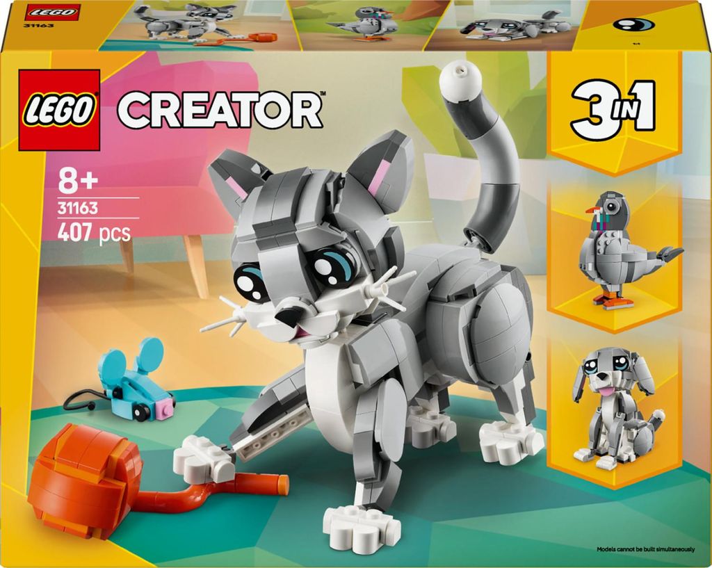 LEGO Creator 3in1 Gatto Giocoso 31163 Set Costruzione 8+ Immagine del prodotto 