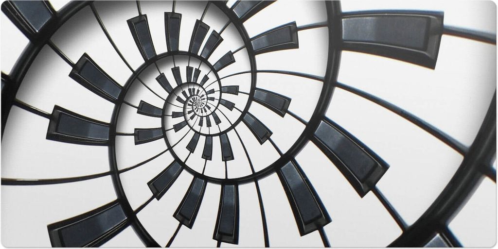 Spiralschlüssel– Schreibtischunterlage – Schreibtisch Tischunterlage – 120x60 cm – Unterlage Groß Schreibtischmatte