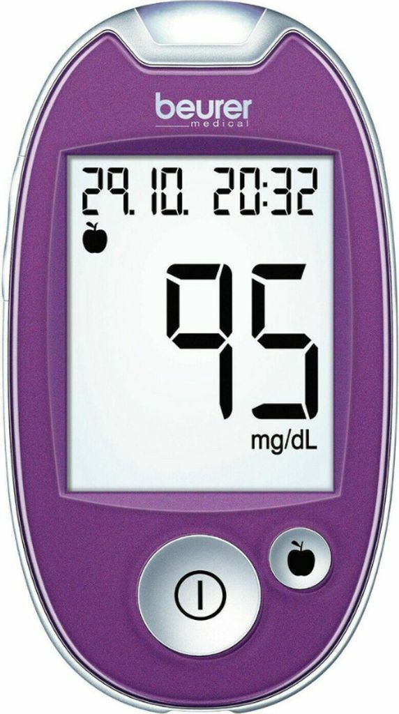 Glukometr Beurer GL 44 mg/dl - černý, fialový, bílý - Obrázek produktu 