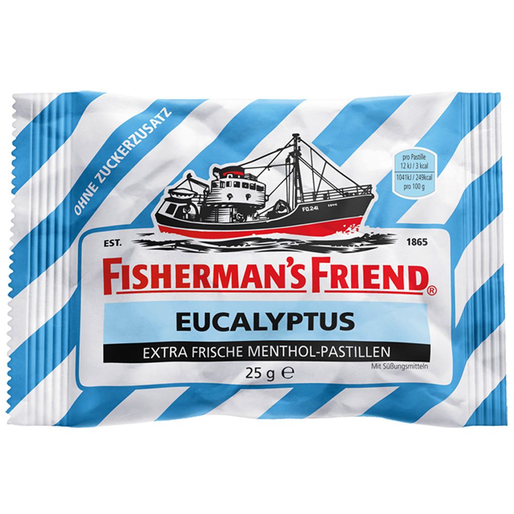 Fishermans Friend Eucalyptus Menthol Pastilles bez dodatku Zdjęcie produktu 