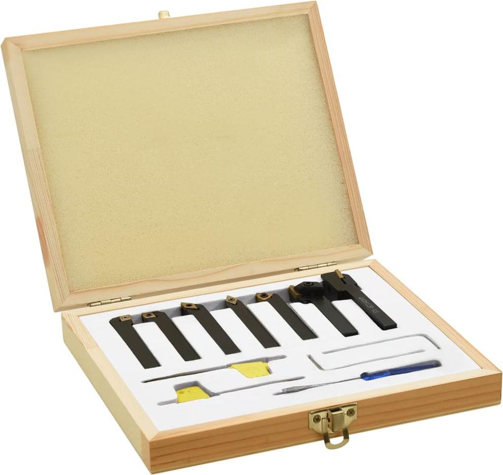 vidaXL 12-tlg. Drehmeißel-Set mit Wendeplatten 8x8 mm 70 mm
