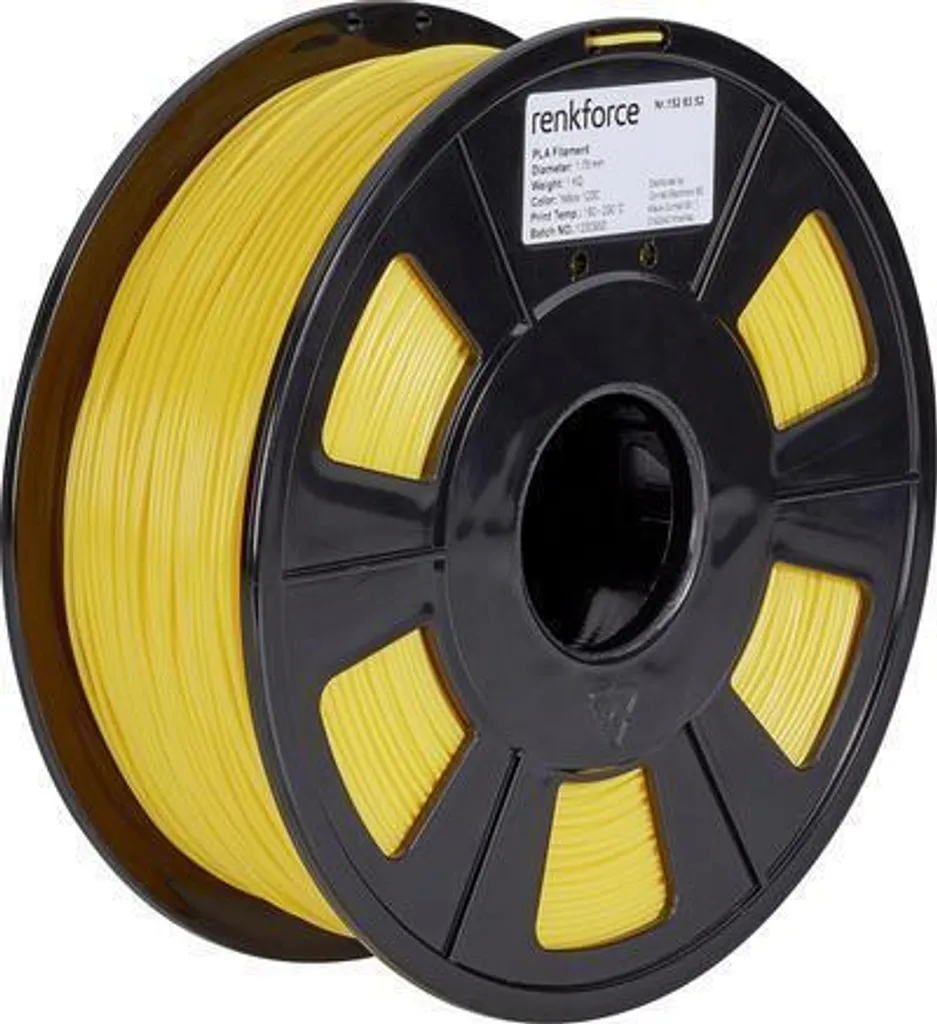 Matériau PLA Renkforce Jaune 1 kg Haute Résistance pour Modélisme 3D