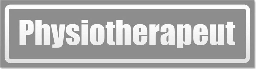 Kiwistar - Autoaufkleber - Grau - 20 x 5,3 cm - Physiotherapeut invertiert - Hinweis Aufkleber Sticker für Auto, Kfz, Fahrrad, PKW, LKW