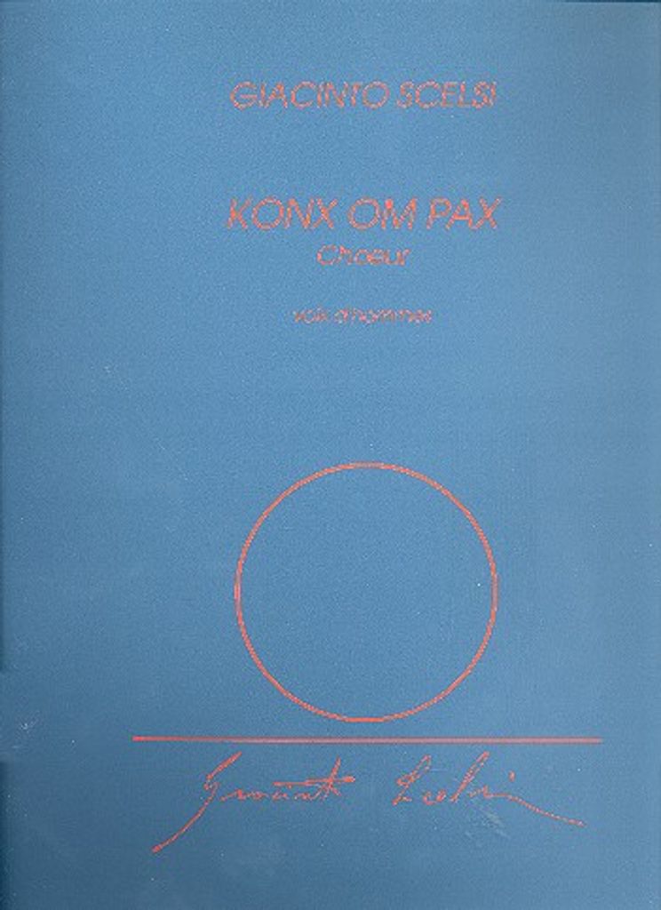Konx om Pax pour choeur et orchestre partition choeur d'hommes