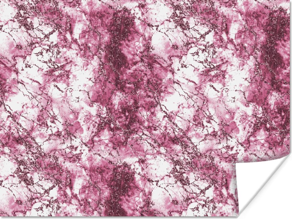 MuchoWow Poster Marmor - Rosa - Luxus 120x90 cm - Wandbild