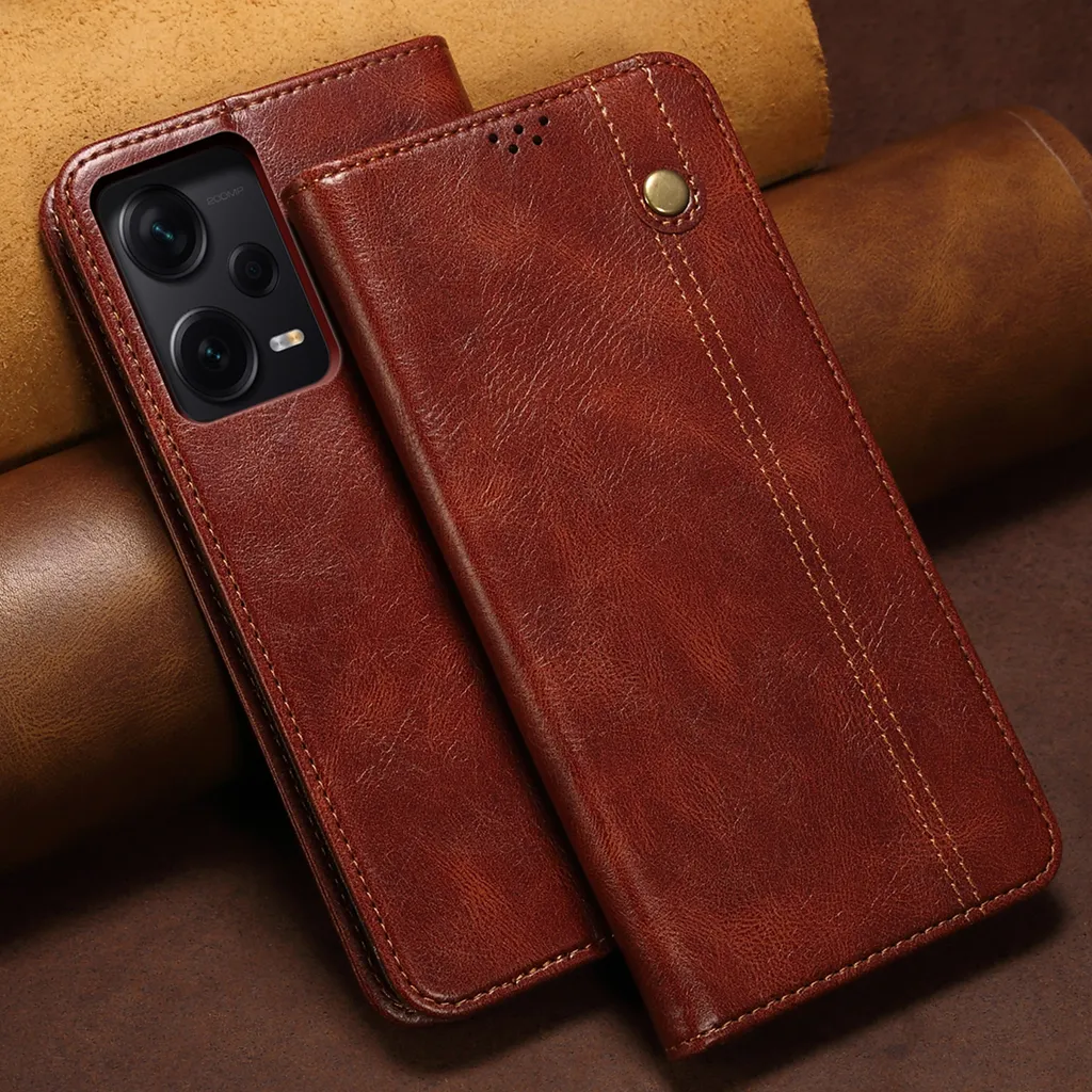 Custodia Portafoglio In Pelle PU Per Xiaomi Redmi Note 12 Pro+, Con Supporto E Slot Per Schede, Blu - copertina
