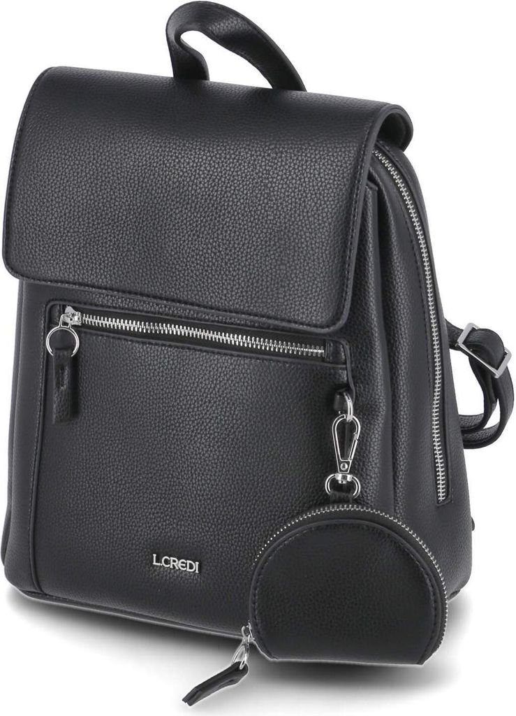 L.Credi Damen Citypack/ Daypack/ Rucksack NININA Schwarz vegan -