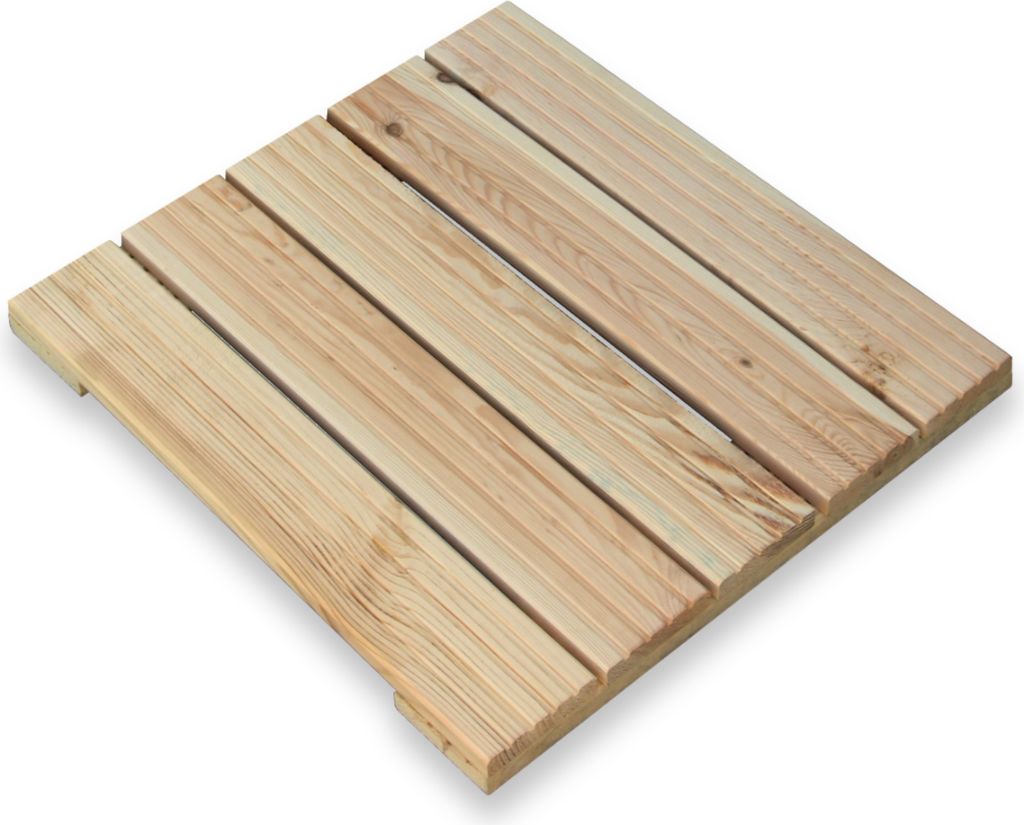holz4home Holzfliese Kiefernholz 47,5x47,5 cm I Terrassenfliese aus Holz I Terrassendiele Rutschfest I Bodenfliese Holz Balkonfliese I Balkon Garten