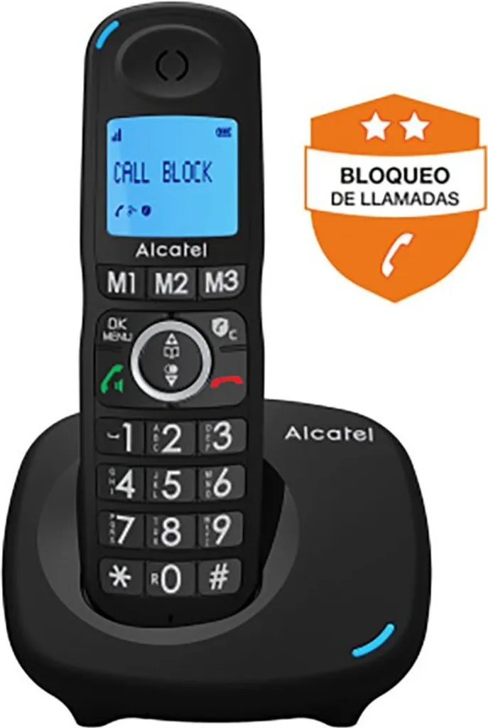 Alcatel S280 EWE Téléphone DECT avec Identificateur d'Appel Noir - 9