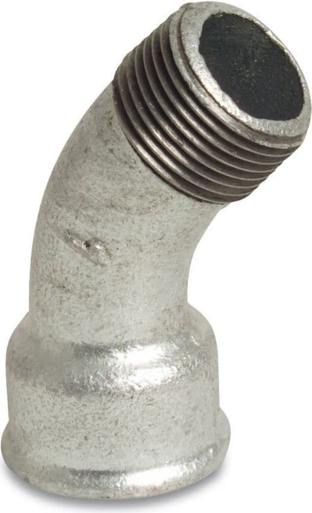 Złączka gwintowana kolanko 45° 1/2" IG x 1/2" AG z żeliwa Zdjęcie produktu 