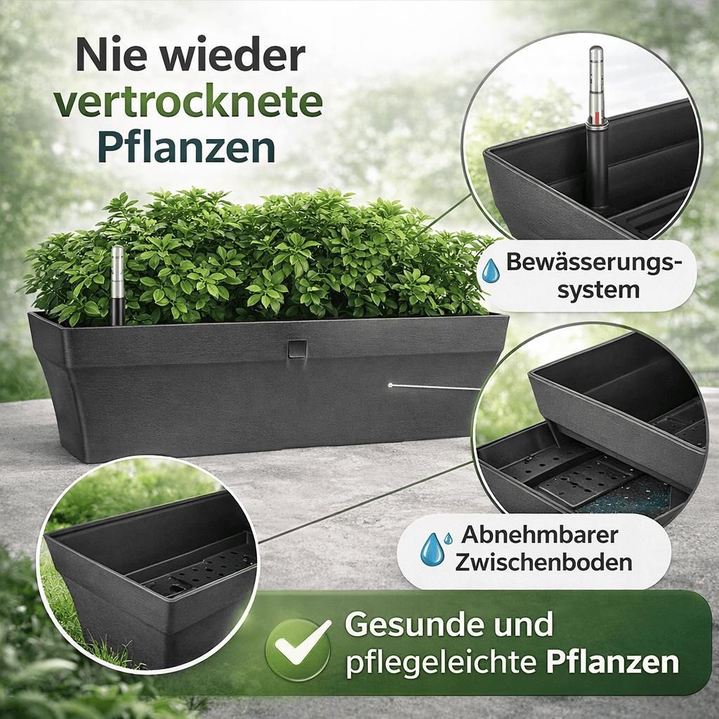 Blumenkasten mit Wasserspeicher Pflanzkasten Balkonkasten