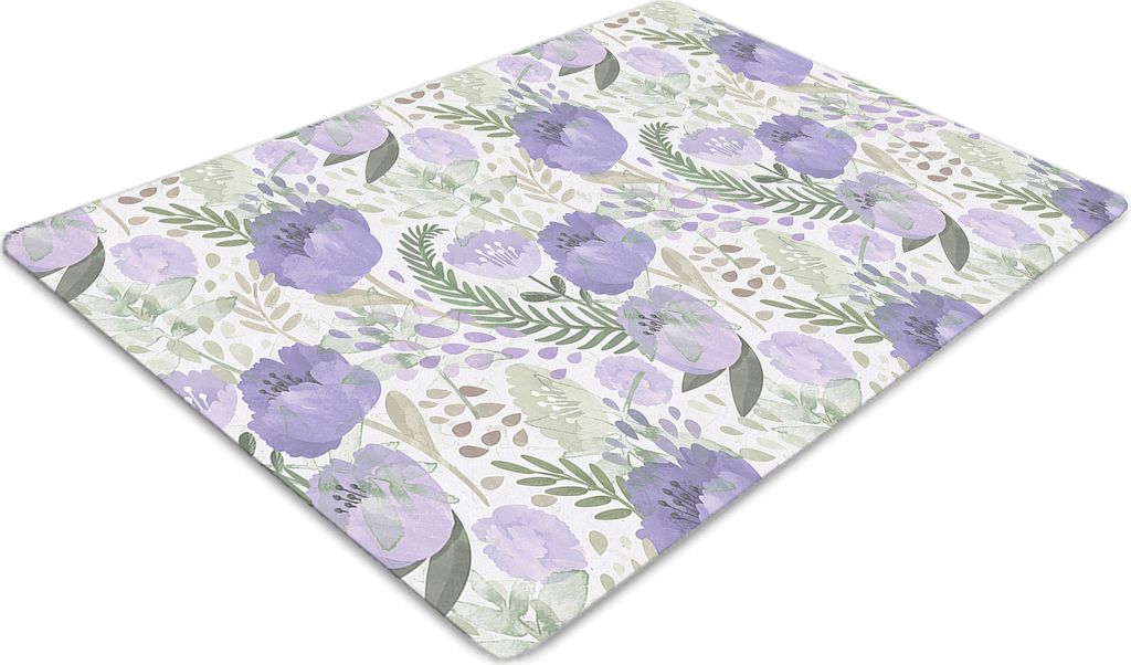 Stuhlunterlage Bürostuhlunterlage 120 cm x 90 cm Bodenmatte Bürostuhlunterlage - Pastellmohnblume.