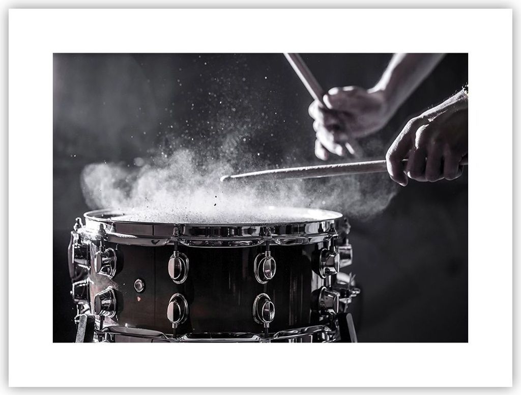 Poster - Poster ohne Rahmen - Trommel Staub Trommel - 40x30 cm - Wand Bild - Wanddeko - Wandbilder - Kunstposter - Wandposter - Bilder - Kunstdruck...