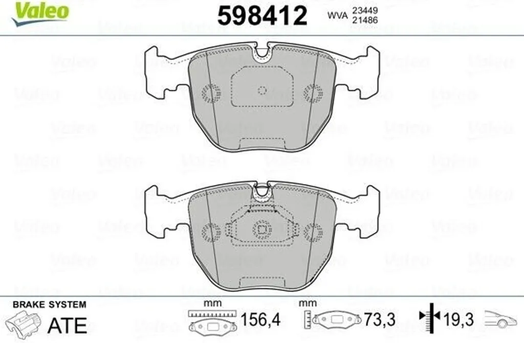 Plaquettes de frein avant pour BMW E38 E39 : sécurité routière Valeo